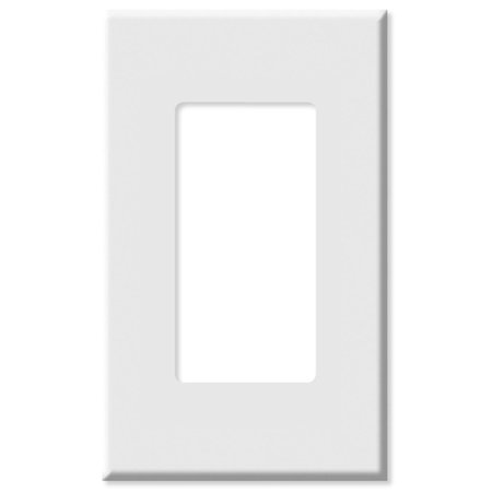 EZGENERATION LV80301x-LV80301W Decora Plus Screwless Snap-On Wallplate, 1 Gang, White EZ1574038